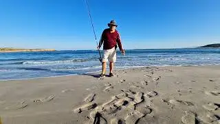 AUSTRALIA #FISHING FOR #MULLOWAY AT THE MOUTH OF THE MURCHISON RIVER IN #KALBARRI WESTERN AUSTRALIA