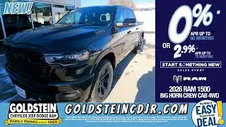 0% APR Special Financing up to 60 months - 2026 RAM 1500 Big Horn Crew Cab 4WD - Offer Exp 2/2/26*