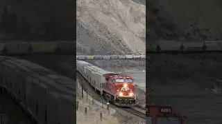 CPKC TRAIN CURVING THRU CANYON CURVES #youtubeshorts