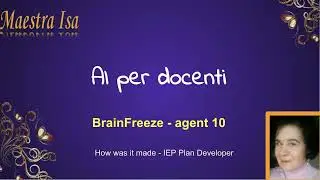 AI per docenti: BrainFreeze agent 10