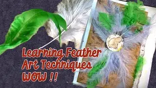 Feather Art on a Junk Journal Waterfall flip with pockets #Dephemerember 2022 Day 6