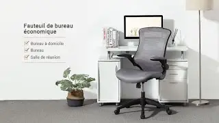 SONGMICS  Fauteuil de bureau, Chaise pour ordinateur Tissu en maille OBN81G