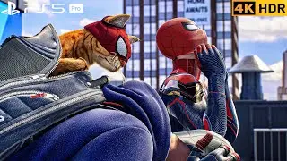 (PS5 PRO) Bodega Cat объединяется с гибридным Томом Холландом для битвы с Песочным человеком | 4K...