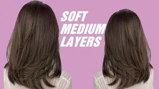 Easy & Quick Long to Medium Layered Haircut | Soft Medium Layers for Straight Hair (Step by Step)