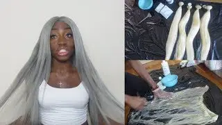 How To Get Gray/Silver Hair | The Easy Way ft. New Star Hair Aliexpress