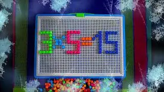 Learn math. Learn colors. Learn numbers. Multiplication with number three ( 3 )