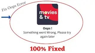 Fix Vi Movies and TV Oops Something Went Wrong Error. Please Try Again Later Problem Error Solved