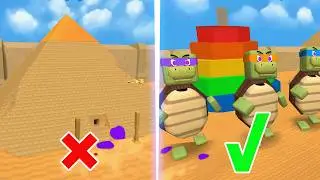 Ninja Rainbow Pyramid in Desert - Super Bear Adventure Gameplay Walkthrough