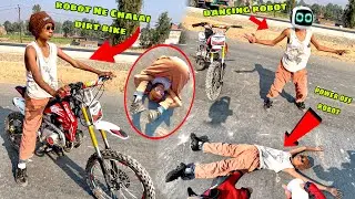 Robot🤖 ne chalai dirt bike || remote control robot stunt || #funny #dirtbike #chapri