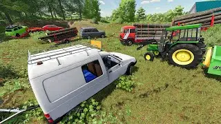 Farming Simulator 22 à l'ancienne | vente de bois, nouvelle voiture & semis de maïs