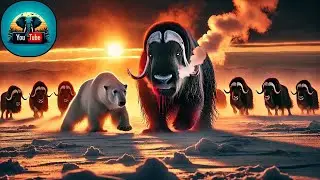 🐻&zwj;❄️🦬 Polar Bear vs. Musk Ox: Clash of Arctic Titans! | Savage Battle of Claws and Horns