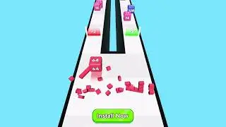 2048 cube run and merge