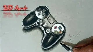 how to make Draw || 3D game Remote drawing for Real pencil Art 🎨 Sri Ram Art 🎭 