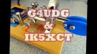G4UDG with Vibroplex Centenary Key in QSO with IK5XCT