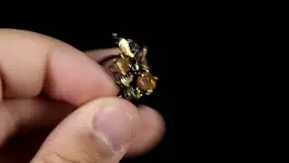 Серебряное кольцо с огненным опалом натуральным арт 28587