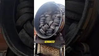 They turn old tires into fuel oil using just heat and a metal tank