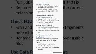 How to Recover Deleted Files from Scan and Fix on Windows 10/11 ✅ #windows #recovery