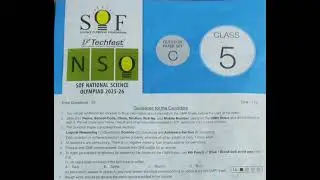 SOF NSO Class 5 2025-26 SET C Answer l Science Olympiad l#nso2025 #sof #scienceolympiad #answerkey