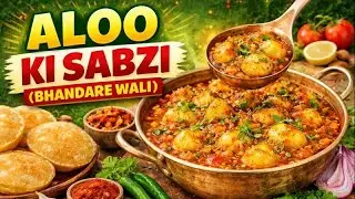 Bhandare Wali Aloo Ki Sabzi 😍 | Poori Wali Sabzi Recipe | Mridula’s Kitchen