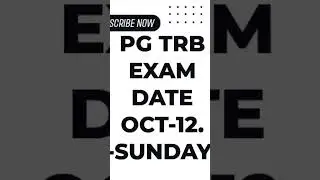 pg trb exam date Oct-12