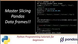 Slicing Pandas Dataframe