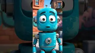 Ek chhota cartoon robot akela baitha Text: &ldquo;Main robot hoon&hellip; mujhe feelings nahi hoti&rdquo;🥲🙃#CartoonStor