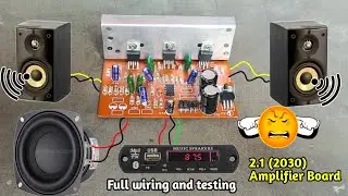 2.1 (2030) Amplifier board Amazing bass and voice  🔥😱|| Full Wiring and testing 