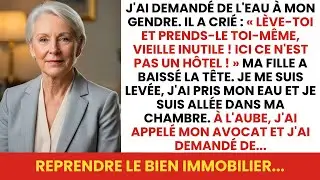 J'ai demandé de l'eau et mon gendre a crié : « Lève-toi, vieille femme inutile » puis au petit matin