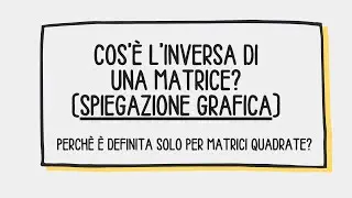 Cos'è l'inversa di una matrice? Perché si calcola solo per le matrici quadrate? Spiegazione grafica