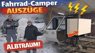 Nun geht&rsquo;s an die Seitenausz&uuml;ge! Fahrrad-Camper 🚲🛠️