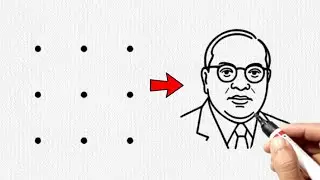 How to draw dr br ambedkar step by step easy | Ambedkar Drawing Easy Step By Step