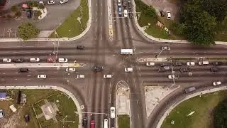 Bahamas Christmas Aerial Traffic Drove View of Marathon Mall & R.M. Bailey Park