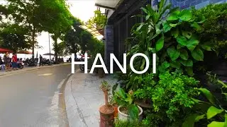 Hanoi Sunset Walk Along. Vietnam - City Walks (Immersive Sound, ASMR)