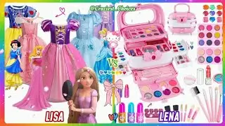 Лиза или Лена 💕//Челлендж &laquo;Костюмы принцесс Диснея против макияжа&raquo; 💅 (Часть #124) #вирусный #трен...