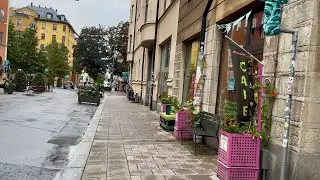 Stockholm Walks: Nytorget before the rain storm.