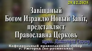 Завіщаный Богом Израилю Новый Завіт, представляєт Православна Церковь.29.12.2025
