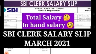 Sbi Clerk Salary Slip March 2021