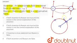 Assertion : An electrostatic field line never form closed loop. Reason : Electrostatic field is ...