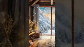 Relaxing Winter Music ❄️ Cozy Bedroom Ambience | Candle Glow, Falling Snow & Soft Sunshine