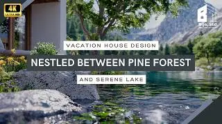 Vacation House Design Nestled Between Pine Forest and Serene Lake