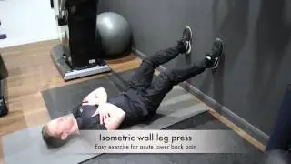 Isometric wall leg press