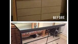 DIY Mirrored Dresser