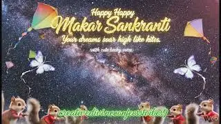 Makar Sankranti #makarsankranti #squirrel #kite #2026 #animals #animation #milkyway #vibes #unicorn