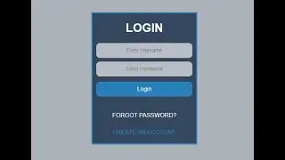 How to create a login form in HTML and CSS
