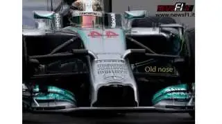 F1 2014 - Mercedes W05 New Nose in Cina