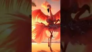 flamingo Salsa dance 🩰 #aianimals #ai #animaldance #entertaininganimals #disney #shorts #ytshorts