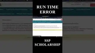 SSP SCHOLARSHIP RUN TIME ERROR PROBLEM ??? #sspscholarshipkarnataka