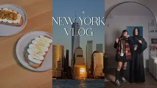 NYC VLOG | October in New York, Our Halloween Costumes, Making Misi's Ricotta Toast at home, 뉴욕살이