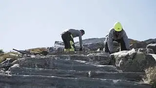 Sherpas building a new hiking path to Skoghorn in Hemsedal, Norway
