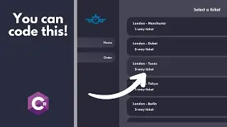 C# Beginner Tutorial: Code a Modern Airplane Ticket Booking app V2 (Using User Controls)